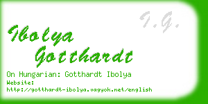 ibolya gotthardt business card